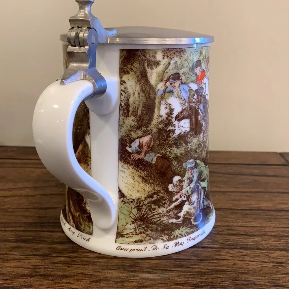 Vintage Lidded English Beer Stein from AK Kaiser
